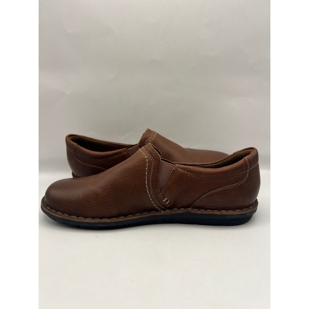 Clarks Janice Barrie Brown Leather Slip On Shoes Women Size 8 - Picture 2 of 9